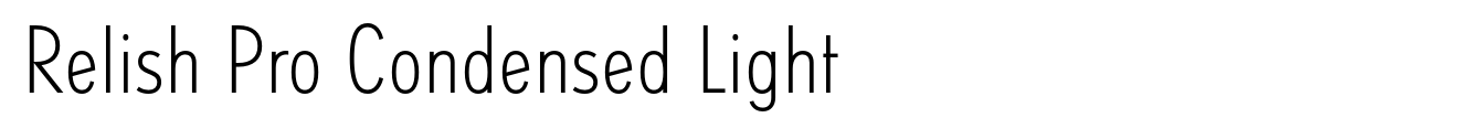 Relish Pro Condensed Light